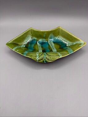 Vintage Calif USA 6273 Lazy Susan Green Turquoise Drip Glaze Replacement Dish